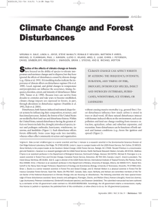 Climate Change and Forest Disturbances Articles