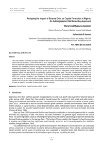 Analyzing the Impact of External Debt on Capital Formation in... An Autoregressive Distributed Lag Approach