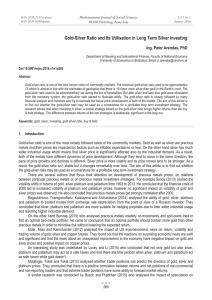 Gold-Silver Ratio and Its Utilisation in Long Term Silver Investing