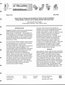 c tio n o we ANALYSIS OF DOUGLAS-FIR BEETLE POPULATION DYNAMICS