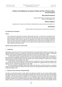 A Study on the Significance of Cypress, Plantain and Vine... Art and Literature Mediterranean Journal of Social Sciences Saba Alebrahim Dehkordi