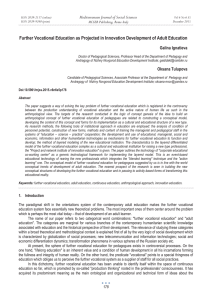 Further Vocational Education as Projected in Innovation Development of Adult... Mediterranean Journal of Social Sciences Galina Ignatieva MCSER Publishing, Rome-Italy