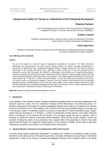 Intrapersonal Ɍonflict of a Teacher as a Determinant of his... Mediterranean Journal of Social Sciences Mergalyas Kashapov MCSER Publishing, Rome-Italy
