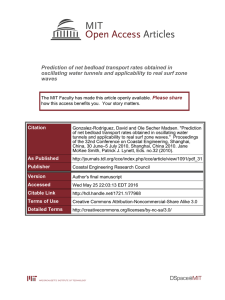 Prediction of net bedload transport rates obtained in