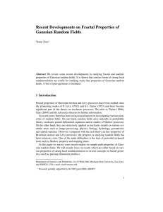 Recent Developments on Fractal Properties of Gaussian Random Fields