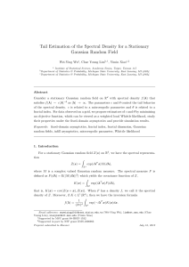 Tail Estimation of the Spectral Density for a Stationary Wei-Ying Wu