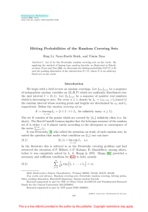 Hitting Probabilities of the Random Covering Sets