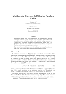Multivariate Operator-Self-Similar Random Fields Yuqiang Li Yimin Xiao