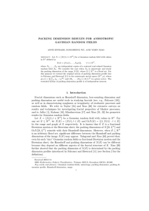 PACKING DIMENSION RESULTS FOR ANISOTROPIC GAUSSIAN RANDOM FIELDS