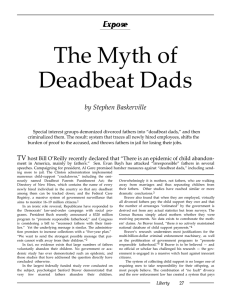 The Myth of Deadbeat Dads by Stephen Baskerville