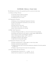MATH1060: Midterm 1 Study Guide