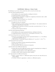 MATH1220: Midterm 1 Study Guide
