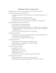MATH1220: Midterm 2 Study Guide
