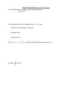 Math 1050-006 Practice Final Exam