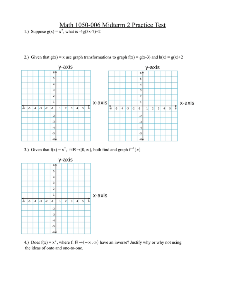 Math 1050 006 Midterm 2 Practice Test