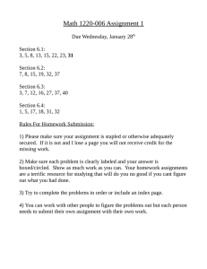 Math 1220-006 Assignment 1
