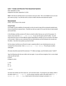 Lab 3 – Scripts and Discrete Time Dynamical Systems