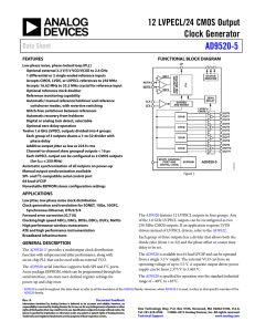 12 LVPECL/24 CMOS Output Clock Generator AD9520-5 Data Sheet