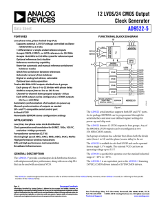 12 LVDS/24 CMOS Output Clock Generator AD9522-5 Data Sheet