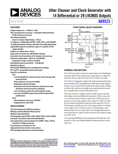 Jitter Cleaner and Clock Generator with AD9523 Data Sheet