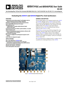 AD9547 /PCBZ and AD9548/PCBZ User Guide UG-639