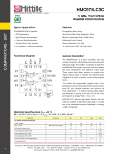 HMC974LC3C T 10 GHz, HIGH SPEED WINDOW COMPARATOR