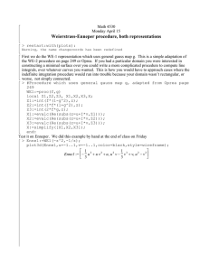 Weierstrass-Enneper procedure, both representations