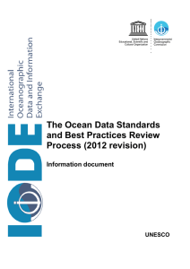 The Ocean Data Standards and Best Practices Review Process (2012 revision)