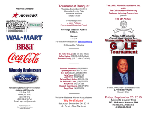 Tournament Banquet  Previous Sponsors: