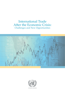 International Trade Aft er the Economic Crisis: Challenges and New Opportunities