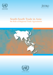 South-South Trade in Asia: the Role of Regional Trade Agreements