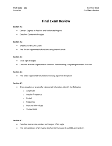 Final Exam Review