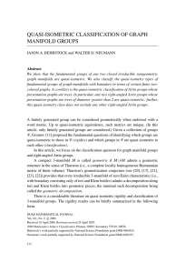 QUASI-ISOMETRIC CLASSIFICATION OF GRAPH MANIFOLD GROUPS