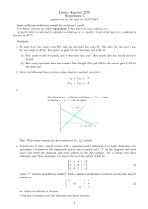 Linear Algebra 2270 Homework 1