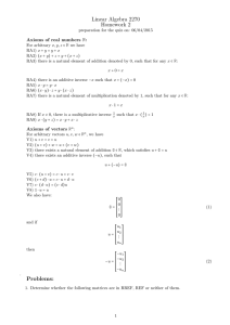 Linear Algebra 2270 Homework 2 R