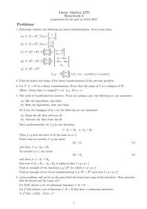 Linear Algebra 2270 Homework 6 Problems: