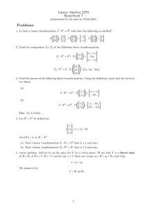 Linear Algebra 2270 Homework 7 Problems: