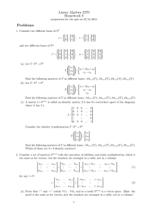 Linear Algebra 2270 Homework 8 Problems: