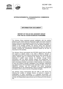 INFORMATION DOCUMENT IOC/INF-1294
