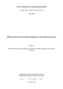 Effects of Extraction of Marine Sediments on the Marine Ecosystem