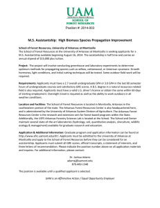   M.S. Assistantship:  High Biomass Species Propagation Improvement   Position #: 2014-003