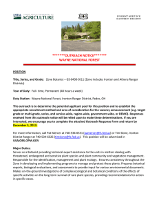 *******OUTREACH NOTICE******* WAYNE NATIONAL FOREST