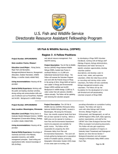 U.S. Fish and Wildlife Service Directorate Resource Assistant Fellowship Program