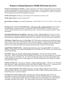 Women in Natural Resources (WiNR) Fall Events List 2014