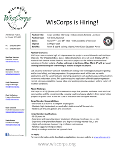 WisCorps is Hiring!