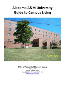 Alabama A&amp;M University Guide to Campus Living