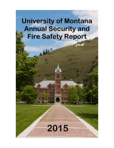 2015 University of Montana Annual Security and Fire Safety Report