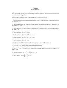 Calculus I Practice Problems 1