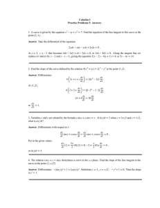 Calculus I Practice Problems 5: Answers Answer x
