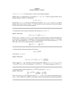 Calculus I Practice Problems 6: Answers Answer y